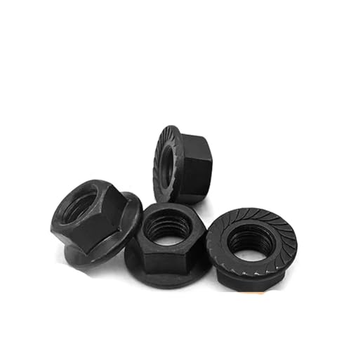 2–20 Stück M3 M4 M5 M6 M8 M10 M12 Spinlock-Sechskantmutter aus schwarzem Kohlenstoffstahl(M8 10pcs) von LDHNFBYV