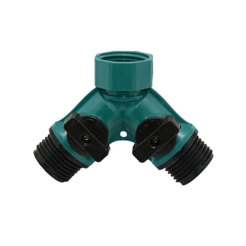 3/4 Zoll 2-Wege-Wasserhahn Bewässerungsventil Schlauch Schnellkupplung Adapter 1 Stück(EO) von LDHNFBYV