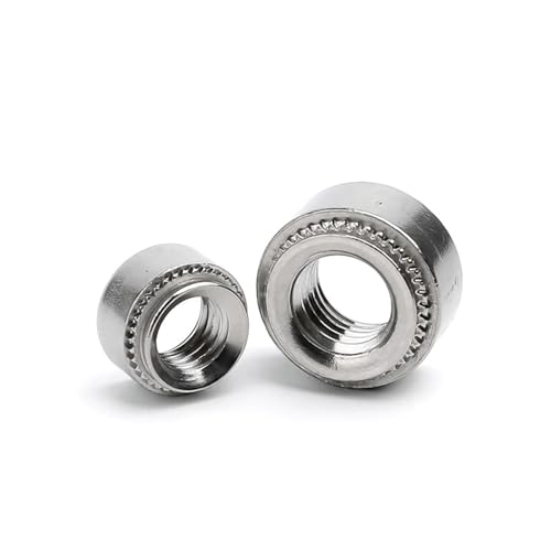 30/50/100 Stück selbsthaltende Mutter M3 M4 M5 M6 Aluminium-Presseinsatz Nietmutterplatte 0,8-2,3 mm Nutsert(QTY 100pcs,M4-0-0.8mm) von LDHNFBYV