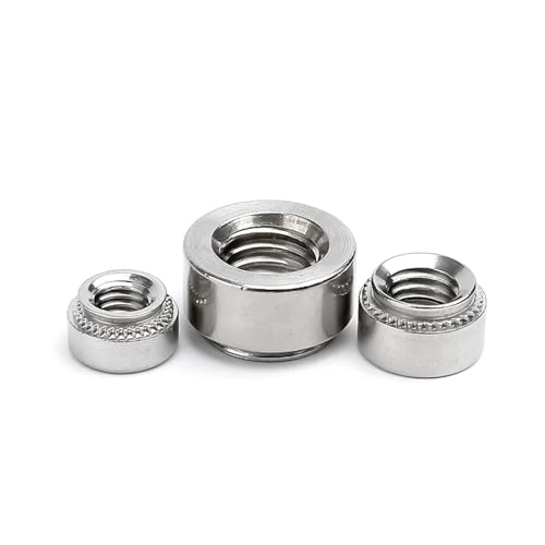 30/50/100 Stück selbsthaltende Mutter M3 M4 M5 M6 Aluminium-Presseinsatz Nietmutterplatte 0,8-2,3 mm Nutsert(QTY 100pcs,M6-1-1.4mm) von LDHNFBYV
