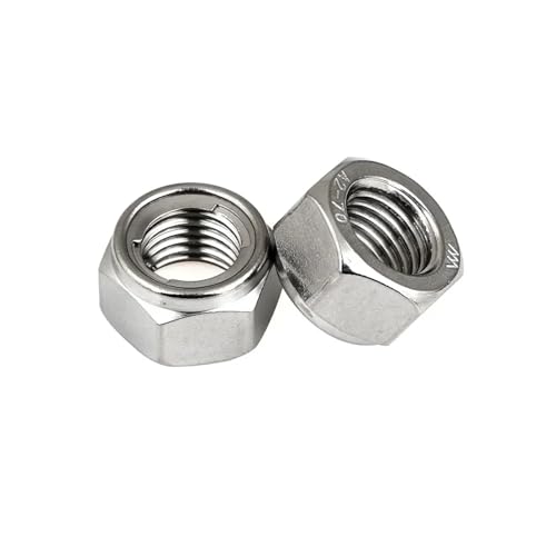 304 Edelstahl Sechskantmutter Selbstsichernde Mutter(5pcs M8) von LDHNFBYV