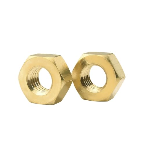5/10 /50/100 stücke DIN934 Massivem Messing Kupfer Hex Hexagon Mutter(M2 (100pcs)) von LDHNFBYV