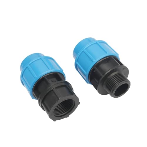 5 Pcs Außendurchmesser 20/25/32mm Rohr Schnittstelle zu 1/2 "3/4" 1 "Außen-/Innengewinde PE Gerade(Tan) von LDHNFBYV