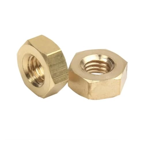 5 STÜCKE-100 stücke Massivem Messing Kupfer Sechskantmutter Sechskantmutter M1.6 M2 M2.5 M3 M4 M5 M6 M8 M10 M12(M10 5pcs) von LDHNFBYV