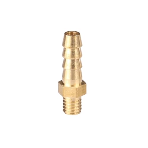 LDHNFBYV 5 stücke M4 M5 M6 M8 Metrisches Außengewinde Auf 3mm 4mm 5mm 6mm 8mm Schlauch Barb OD Messing Stacheldraht Rohr Fitting Koppler Stecker Adapter(4-M8) von LDHNFBYV