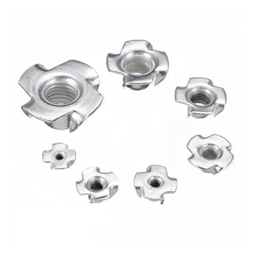 50/100Pcs M3 M4 M5 M6 M8 M10 M12 Vier Krallen T-mutter Blind T Vier-Punkt muttern(M10 (100pcs)) von LDHNFBYV
