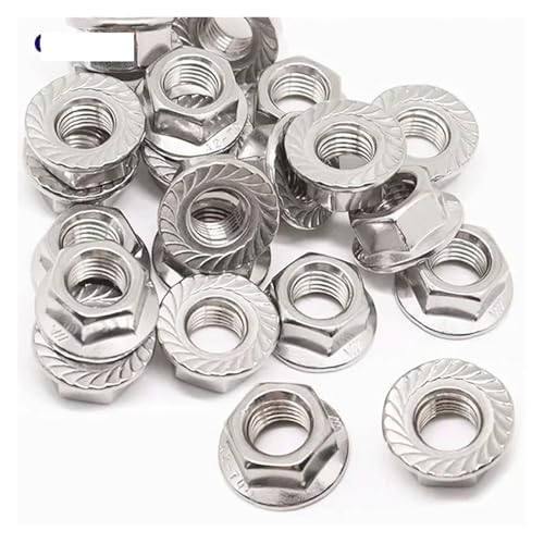 50 stück M3 M4 M5 M6 M8 M10 M12 M16 M20 304 edelstahl Hexagon Hex Spinlock Lock Flansch Muttern(M8 x 10pcs) von LDHNFBYV