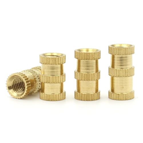 50 stücke M2 M2.5 M3 M4 M5 M6 M8 Messing Einsatz Mutter Spritzguss Messing Rändel Gewinde(Length 12mm,M2.5x od3.5mm (50pcs) von LDHNFBYV