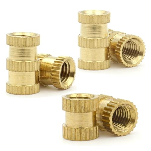 50 stücke M2 M2.5 M3 M4 M5 M6 M8 Messing Einsatz Mutter Spritzguss Messing Rändel Gewinde(Length 16mm,M2.5x od3.5mm (50pcs) von LDHNFBYV