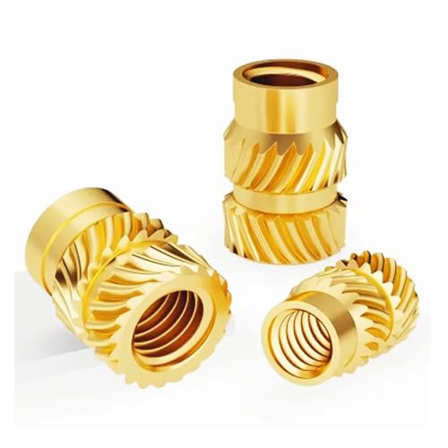50 stücke Messing einsatz mutter M3 * 3/4/5/6/8 Messing Kupfer Embed Einsatz Mutter Rändel Gewinde(Length 5mm,50pcs M3 OD4.2mm) von LDHNFBYV