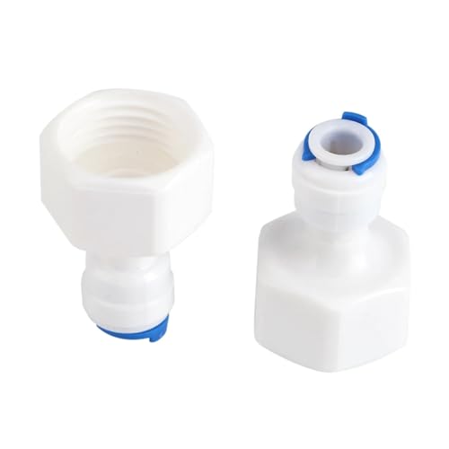 Anschlussstück for Wasserfilter-Umkehrosmosesystem, passend for 1/4-Zoll-Rohraußendurchmesser auf 1/2-Zoll-Innengewinde(2 PCS) von LDHNFBYV