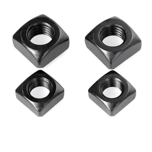 DIN557 Schwarze Vierkantmuttern aus Edelstahl 304 GB39 M3-M12(M4 (50Pcs)) von LDHNFBYV