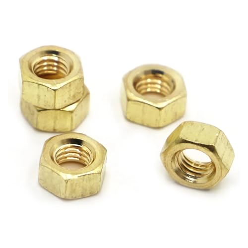 DIN934 Messing Kupfer Sechskantmutter for M1.6 M2 M2.5 M3 M4 M5 M6 M8 M10 M12 M14 M16(M4 10pcs) von LDHNFBYV