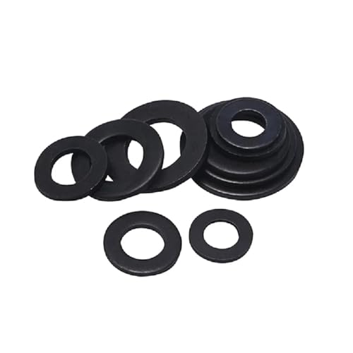 LDHNFBYV 2–100 Stück DIN125 ISO7089 Unterlegscheibe aus schwarzem Stahl(M2 100pcs) von LDHNFBYV