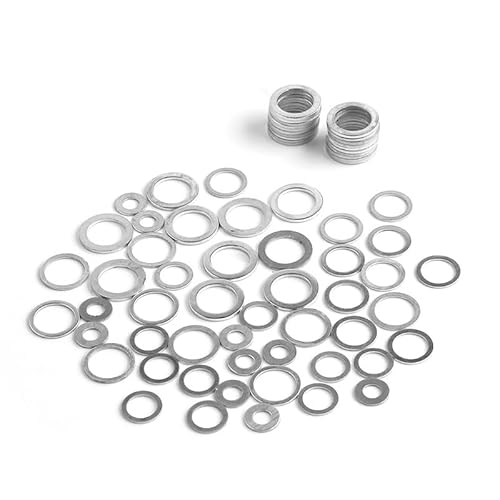 LDHNFBYV 50/100PCS M4-M26 Aluminium Unterlegscheibe Dichtung Mutter und Set Flache Ring Dichtung M8/M10/M12/M14 for Ölablassschraube Dichtung Sump Plug(26X32X1.5mm,50Pcs) von LDHNFBYV