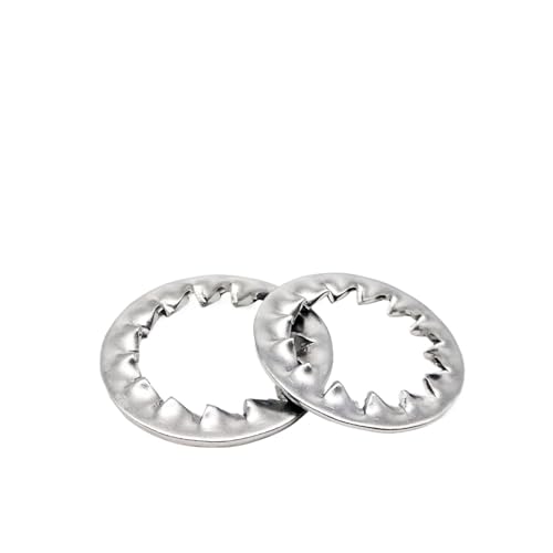 LDHNFBYV GB861.2 DIN6798J A2-70 304 Edelstahl-Dichtung mit innenliegender gezahnter Fächerscheibe(50pcs M6) von LDHNFBYV