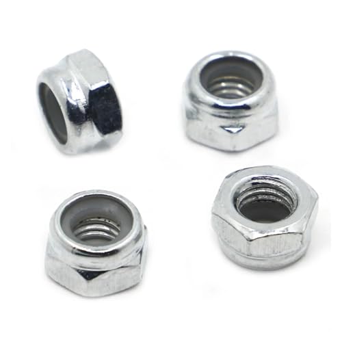 M2 .5 M3 M4 M5 M6 M8 M10 M12 M14 M16 Selbstsichernde Sechskantmutter aus verzinktem Kohlenstoffstahl(M2 20pcs) von LDHNFBYV