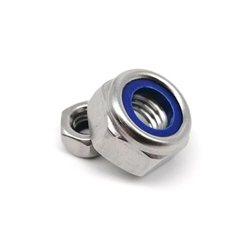 M2 .5 M3 M4 M5 M6 M8 M10 M12 M16 Sechskant-Nylock-Kontermutter A2 304 Edelstahl DIN985(25pcs M3.5) von LDHNFBYV
