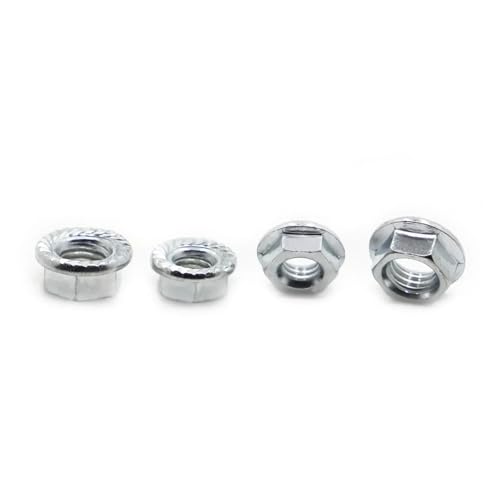 M3 M4 M5 M6 M8 M10 M12 M14 M16 Sechskant-Flanschmutter aus verzinktem Kohlenstoffstahl DIN6923(M8 10pcs) von LDHNFBYV