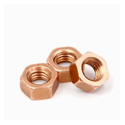 M3M4 M5M6 M8M10M12M14M16~M27 T2 Kupfer Sechskantmutter Rote Kupfermutter Reines Kupfer(M10 (1Pcs)) von LDHNFBYV