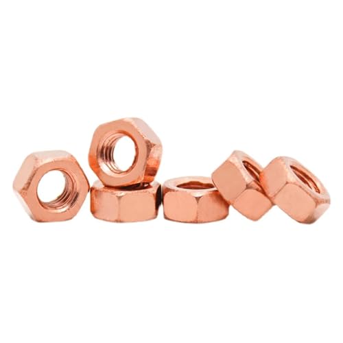 M3M4 M5M6 M8M10M12M14M16~M27 T2 Kupfer Sechskantmutter Rote Kupfermutter Reines Kupfer(M22 (1Pcs)) von LDHNFBYV