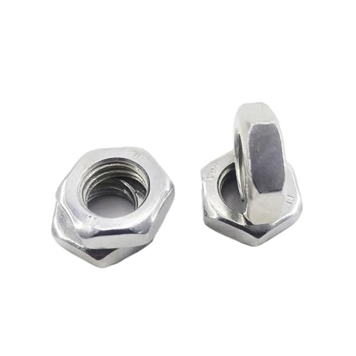 M7 M8 M9 M10 M12 M14 M16 Flache Sechskantmutter aus schwarz verzinktem Stahl mit dünner Sechskantmutter(Zinc Plated,M8x1(20Pcs)) von LDHNFBYV
