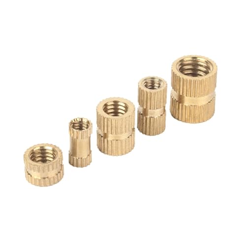 Messing-Einsatzmutter Spritzguss Messing Rändelgewinde Einsätze Muttern(Length 10mm,100pcs M1.4(OD 2.3mm) von LDHNFBYV