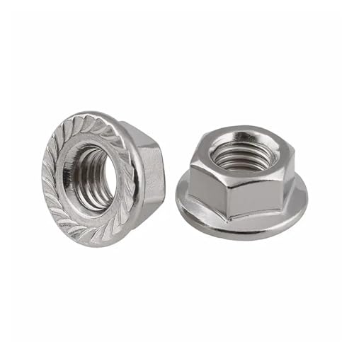 Sechskant-Flansch mit Wellenschliff 1/2"-13 1/4"-20 3/8"-16 5/16"-18 Sechskant-Spinlock-Sicherungsmuttern aus Edelstahl 304(Black) von LDHNFBYV