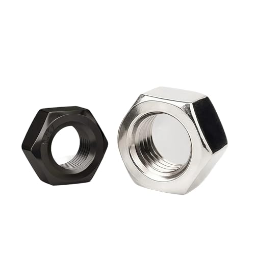 Sechskantmuttern M1 .2 .4 .6 M2 .5 M3 M4 M5 M6 M8 M10 M12 M16 M18 M20 M24 304 Edelstahl Schwarz(304 Black,M2.6 (50pcs)) von LDHNFBYV
