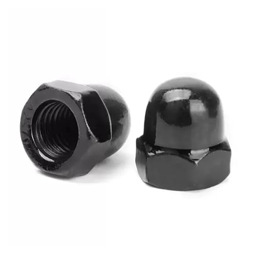 Sechskantmuttern M3 M4 M5 M6 M8 M10 M12 M14 M16 M18 M20 Schwarze Hutmutter aus Edelstahl 304(M5-10pcs) von LDHNFBYV