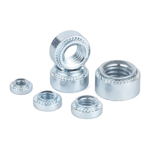 Selbsthaltende Muttern CLS-M2 M2.5 M3 M4 M5 M6 M8 M10 Pressmutter Drucknietmutter aus Kohlenstoffstahl(S-M4-1(30pcs)) von LDHNFBYV