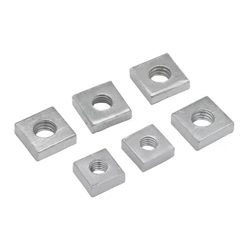 Vierkantmutter M2.5 M3 M4 M5 Kohlenstoffstahl verzinkt dünne Vierkantmuttern(M4x12x2-10pcs) von LDHNFBYV