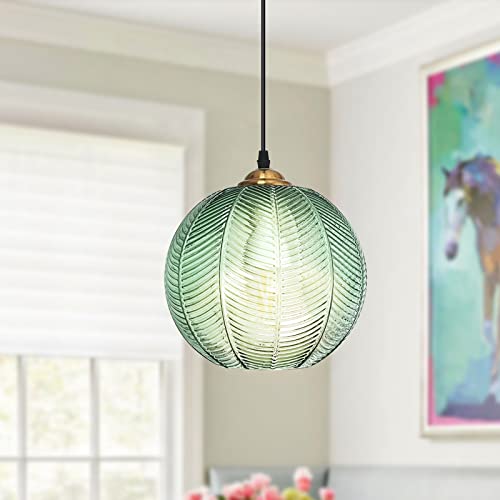 Pendelleuchte Glas 1-Flammige Pendellampe Esstisch Deckenlampe Grün Lampenschirm HöHenverstellbar Hängelampe Leuchte, Moderne Deckenleuchte Kronleuchter Esszimmerlampe für KüChe Schlafzimmer Pendelleuchte Glas 1-Flammige Pendellampe Esstisch Deckenlampe Grün Lampenschirm HöHenverstellbar Hängelampe Leuchte, Moderne Deckenleuchte Kronleuchter Esszimmerlampe für KüChe Schlafzimmer von LDIEUWUET