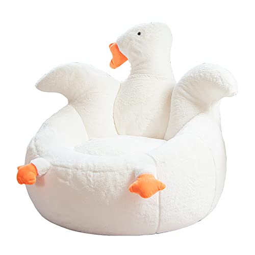 LDIW Sitzsäcke Bezug in Form Einer Großen Gans(Ohne Füllung), Weicher Künstlicher Kaninchenfell Stoff Sitzsackhülle Sitzsack Hülle für Kinder und Erwachsene,L von LDIW