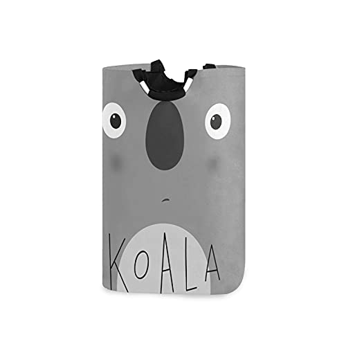 LDIYEU Grauer Koala-Cartoon Großer Wäschekorb Faltbar Wasserdicht Wäschesammler Vorratsbehälter Laundry Baskets Aufbewahrungskorb für Kinderzimmer Badzimmer von LDIYEU