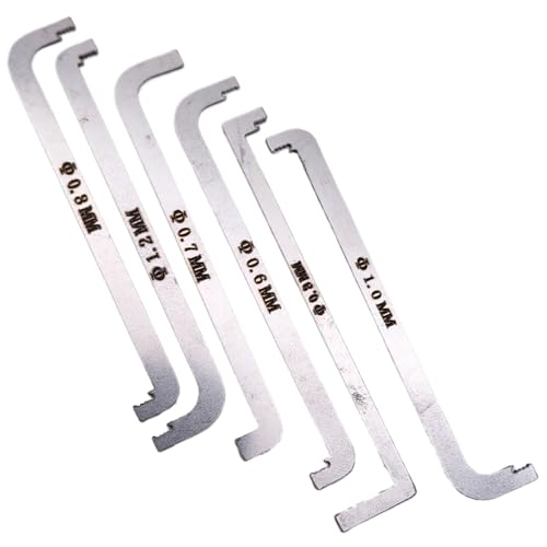 LDJFCCA Lock-Picking-Kit, 6-Pieces-Z-förmige Doppelkopf-Kleinschlüssel-Set, tragbare wiederverwendbare Lock-Pick-Toolpicking von LDJFCCA