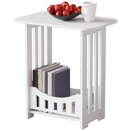 LDJFCCA Seitentisch mit Speicher Rechteckig Kleiner Ende Tabelle 12.6x8.7x15.8in Nachtständer Moderne minimalistische Seitentische für das Wohnzimmerbadezimmer am Nacht von LDJFCCA