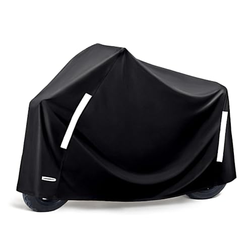 LDJSNC Motorrad Abdeckplane für Aprilia SXR 50 2021-2024, Beständiges wasserdicht Abdeckung Staubdicht Kratzfestes Faltbare, Motorrad Outdoor Regenschutz,A Black von LDJSNC