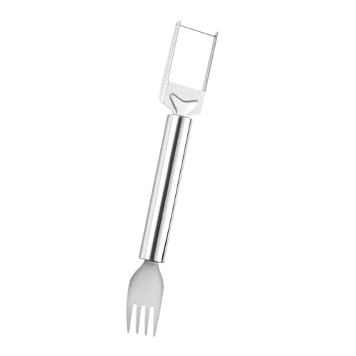 LDKFLKR Melonenschneider Edelstahl Aus Obstschneider Wassermelonenschneider Würfel I 2-in-1 Wassermelonen Gabel Schneider Würfel Melonenmesser Tragbare Slicer für Familie Parteien Camping(1pcs) von LDKFLKR