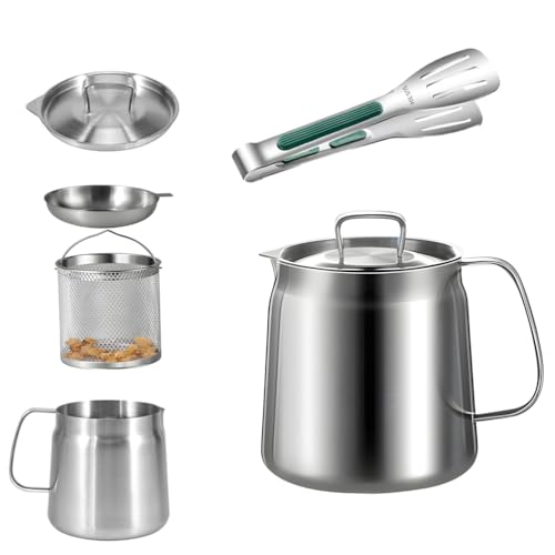 LDKFLKR öLfiltertopf Aus Edelstahl 304 Mit Sieb, SpeiseöLbehäLter, FrittieröLaufbewahrung, Multifunktionaler öLsiebtopf FüR KüChe Und Camping,1.5L LDKFLKR öLfiltertopf Aus Edelstahl 304 Mit Sieb, SpeiseöLbehäLter, FrittieröLaufbewahrung, Multifunktionaler öLsiebtopf FüR KüChe Und Camping,1.5L von LDKFLKR