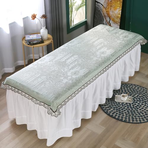 LDLCYCN Blue(n),80 * 200cm, Spa Massage Bettwäsche Mit/Ohne Gesichtsloch Kristall Samt Weich Komfortabel Massage Tisch Bettdecke Massage Spa Couch Abdeckung Massage Behandlung Bettdecke Waschbar von LDLCYCN