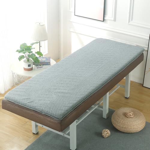 LDLCYCN Graya(s),180 * 60cm, Latex Memory Schaum Lash Bett Topper 5Cm Dicke Matratze Topper Für Massagetisch Spa Bett Matratze Pad Ohne Gesichtsloch Massage Zubehör Schutzpolster Quadratkopf von LDLCYCN