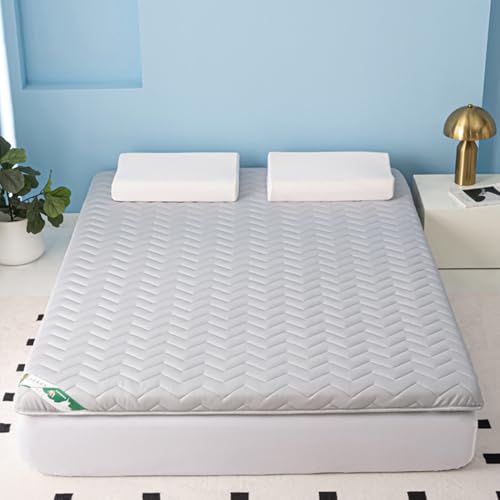 LDLCYCN Grey/5cm,110x180cm, Boden Futon Matratze Topper Verdicken 5Cm/8Cm Japanische Futon Matratze Pad Atmungsaktiv Komfortabel Klappbar Campingmatratze Schlafkisse Für Schlafzimmer von LDLCYCN