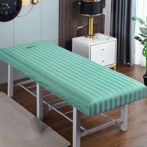 LDLCYCN Grün,185 * 70cm, Massage Bettdeckel Mit Elastischem Band Allround-Verpackung Spa Massage Behandlung Einbaublech Komfortabel Staubdicht Massage Spa Couch Abdeckung Für Beauty Salon von LDLCYCN