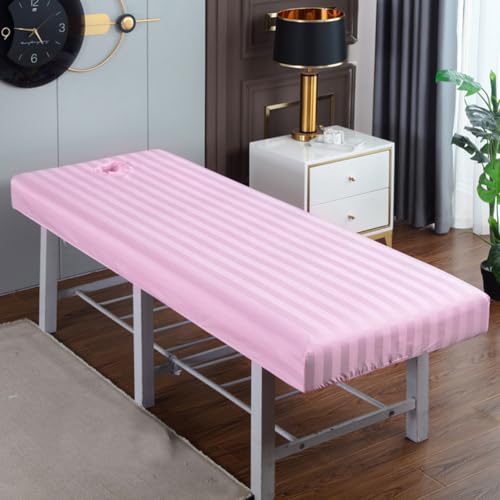 LDLCYCN Pinkb,180 * 60cm, Massage Bettdeckel Mit Elastischem Band Allround-Verpackung Spa Massage Behandlung Einbaublech Komfortabel Staubdicht Massage Spa Couch Abdeckung Für Beauty Salon von LDLCYCN