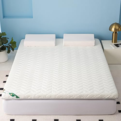 LDLCYCN White/5cm,110x180cm, Boden Futon Matratze Topper Verdicken 5Cm/8Cm Japanische Futon Matratze Pad Atmungsaktiv Komfortabel Klappbar Campingmatratze Schlafkisse Für Schlafzimmer von LDLCYCN