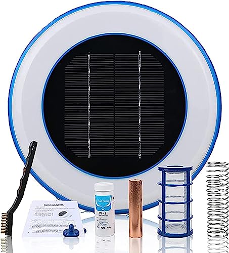 Solar-Pool-Ionisator, schwimmender Wasserreiniger und Luftreiniger, 85 % weniger Chlor, bis zu 35.000 Liter, kompatibel mit Süß- und Salzwasserpools, Spas, Gartenzubehör von LDLLDL