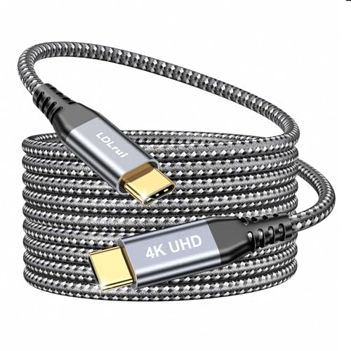 LDLrui 3 m langes USB-C Kabel, extra langer USB-C-Videoausgang, 100W schnelles Aufladen, 20 Gbit/s, Datenübertragung für MacBook Pro, 4K USB-C-Monitor, Webcam von LDLrui