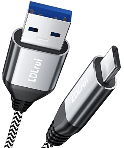 USB-C auf USB-A 3.2 Gen 2 Kabel 10Gbit/s Datenübertragung - 1,8m/180cm, Super schnelles USB C Datenkabel, 3.1A Typ C Schnellladekabel für iPhone 15, Samsung Galaxy S24/S21/S20/Note 20, Typ C Ladegerät von LDLrui