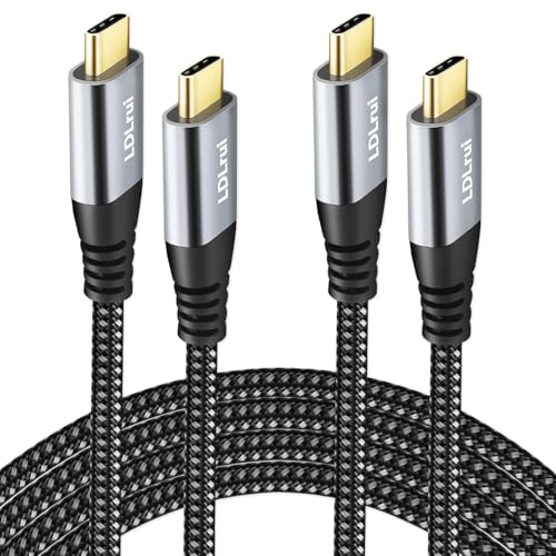 LDLrui USB C to USB C Monitor Cable 4K@60Hz, 10Gbps, 100W, 0.9m 2Stück, USB 3.1 Gen 2 C-C Display Cable with Super-Speed Data Transfer 20V/5A Type C Fast Charging for MacBook Pro, iPad Pro, Galaxy S21 von LDLrui